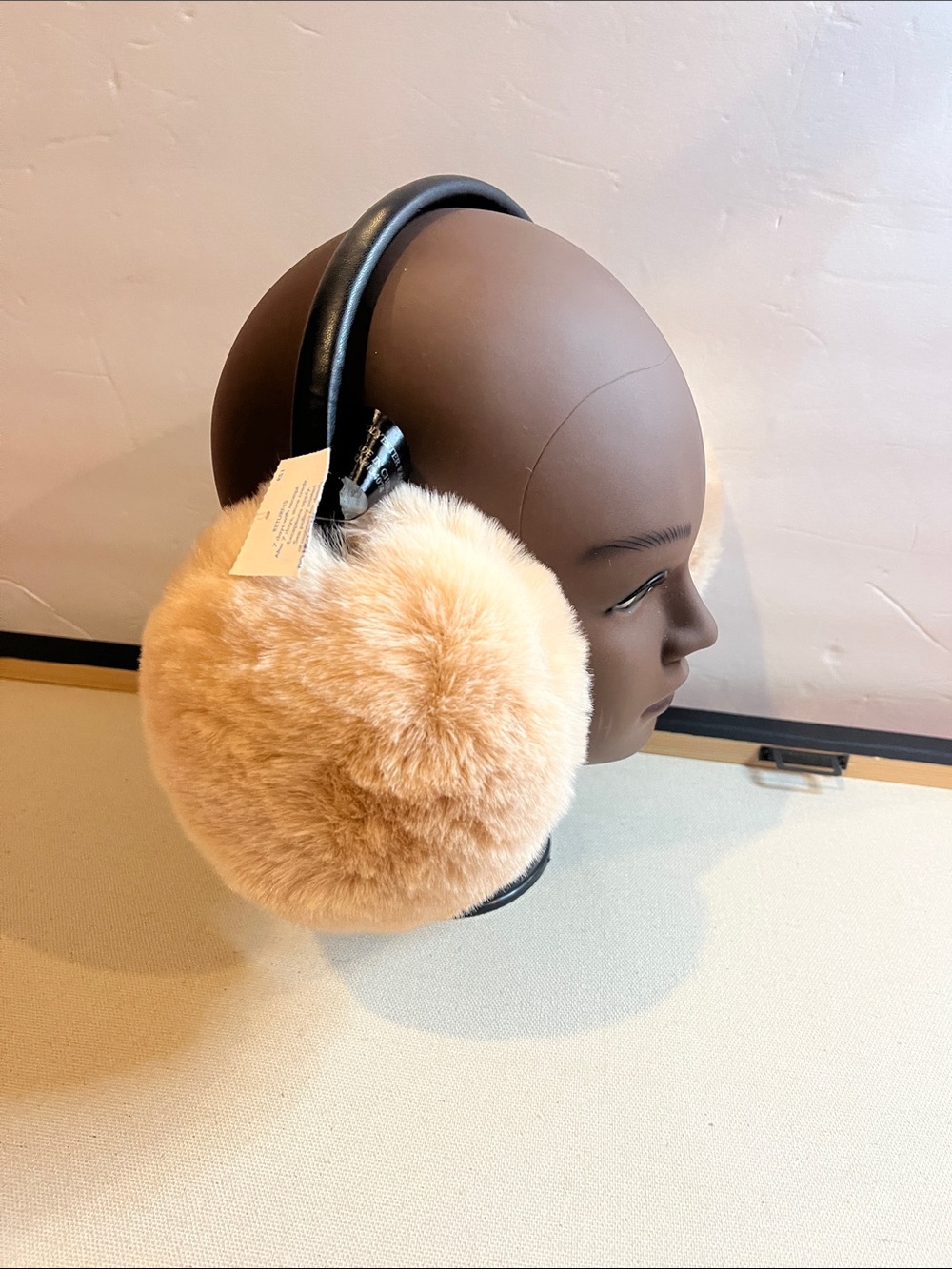 Red Or Beige Faux Fur Earmuffs Pick One - Picture 7 of 10